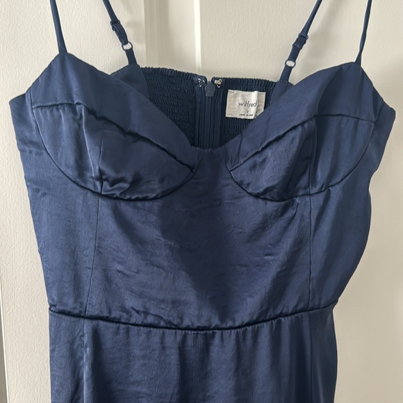 Aritzia Wilfred navy zip up back dress - Picture 2 of 6